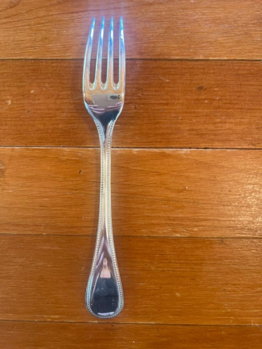 Christofle Perles Sterling Silver 925 Dinner Fork 8.25” 88.4g France w Box